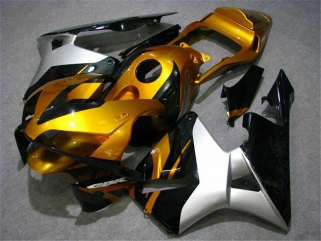 Carenado Moto Honda CBR600RR 2003-2004 - Plata Oro Negro Brillante
