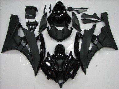 Carenado Moto Yamaha YZF R6 2006-2007 - Negro Brillante Negro Mate