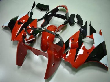 Carenados Moto Kawasaki ZX6R 2000-2002 - Blanco Rojo Negro Brillante