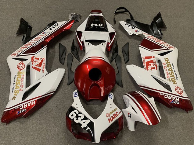 Carenados Moto Honda CBR1000RR 2004-2005 - Blanco Rojo Musashi 634