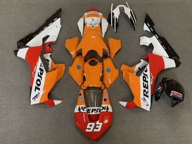 Carenados Moto Honda CBR1000RR 2017-2023 - Blanco Naranja Rojo Negro Carrera Repsol 93