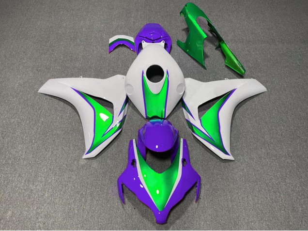 Carenados Moto Honda CBR1000RR 2008-2011 - Blanco Verde Púrpura The Joker