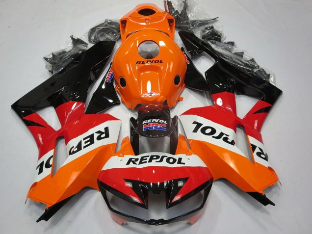 Carenados Moto Honda CBR600RR 2013-2026 - Naranja Blanco Rojo Negro Brillante Repsol