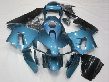 Carenado Moto Honda CBR600RR 2003-2004 - Azul Claro Negro Brillante