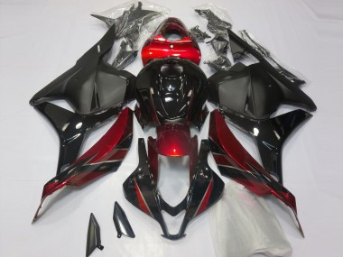 Carenados Moto Honda CBR600RR 2009-2012 - Rojo Negro Brillante Negro Mate