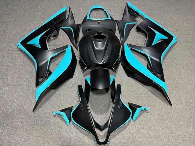 Carenado Moto Honda CBR600RR 2007-2008 - Cian Azul Negro Mate