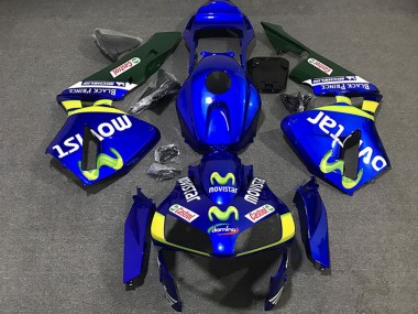 Carenados Moto Honda CBR600RR 2003-2004 - Azul Amarillo Verde MoviStar