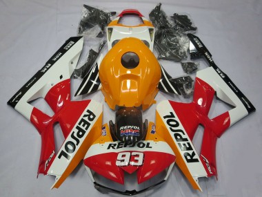 Carenados Moto Honda CBR600RR 2013-2026 - Naranja Blanco Rojo Negro Brillante Repsol 93