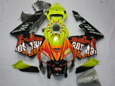 Carenados Moto Honda CBR600RR 2005-2006 - Vibrant Amarillo Negro Rossi