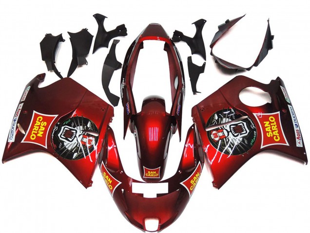 Carenados Moto Honda CBR1100XX Blackbird 1996-2007 - Rojo Amarillo San Carlo