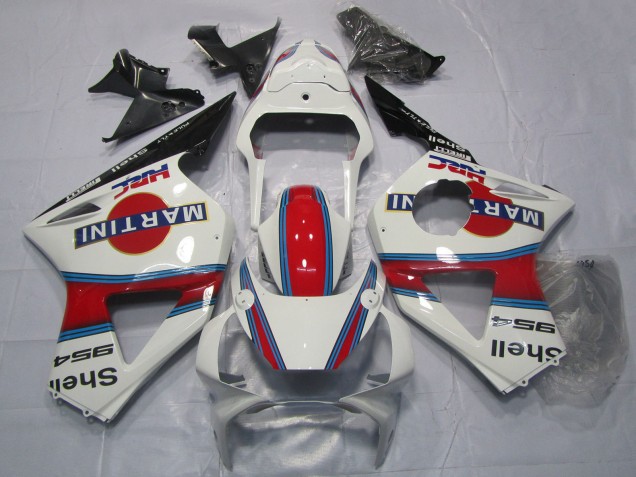 Carenados Moto Honda CBR954RR 2002-2003 - Blanco Rojo Negro Martini