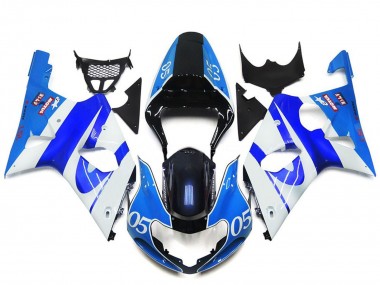 Carenados Moto Suzuki GSXR 1000 2000-2002 - Azul Blanco Negro 05