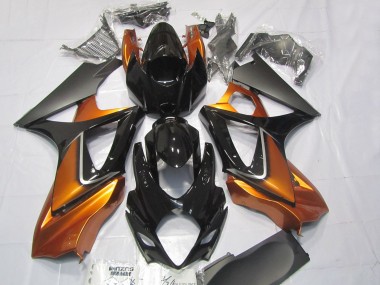 Carenados Moto Suzuki GSXR 1000 2007-2008 - Naranja Negro Brillante Negro Mate