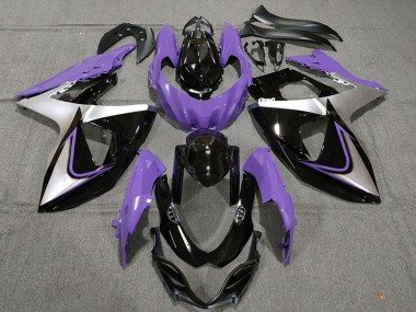 Carenados Moto Suzuki GSXR 1000 2009-2016 - Púrpura Plata Negro