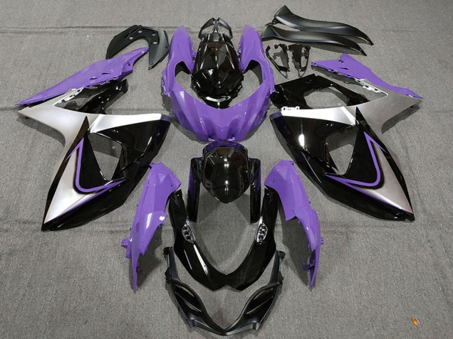 Carenados Moto Suzuki GSXR 1000 2009-2016 - Púrpura Plata Negro