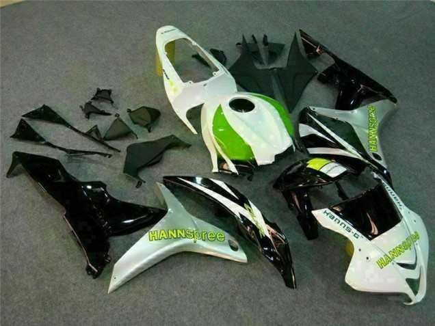 Carenado Moto Honda CBR600RR 2007-2008 - Blanco Verde Negro Brillante Hannspree