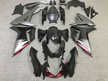 Carenados Moto Suzuki GSXR 600 / GSXR 750 2011-2024 - Gris Plata Negro Brillante