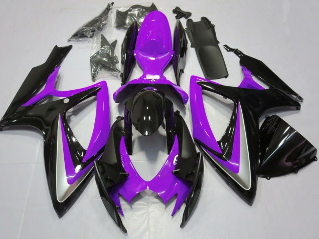 Carenados Moto Suzuki GSXR 600 / GSXR 750 2006-2007 - Púrpura Negro Brillante