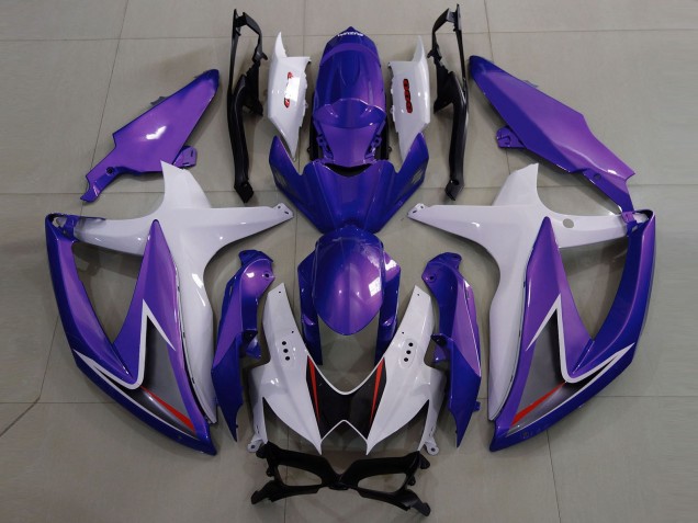 Carenados Moto Suzuki GSXR 600 / GSXR 750 2008-2010 - Blanco Púrpura Negro