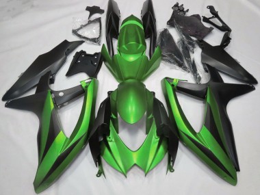 Carenados Moto Suzuki GSXR 600 / GSXR 750 2008-2010 - Verde Negro Mate