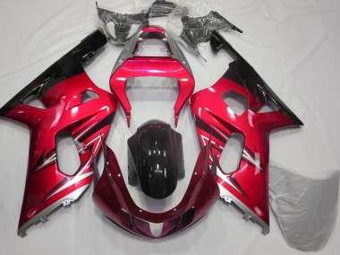Carenados Moto Suzuki GSXR 600 / GSXR 750 2001-2003 - Rojo Plata Negro Brillante