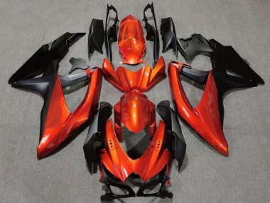 Carenados Moto Suzuki GSXR 600 / GSXR 750 2008-2010 - Naranja Negro Mate
