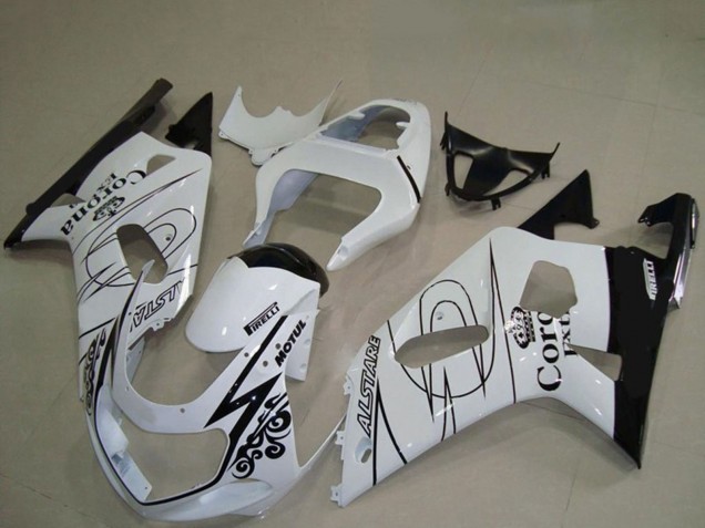Carenados Moto Suzuki GSXR 600 / GSXR 750 2001-2003 - Blanco Negro Corona Alstare