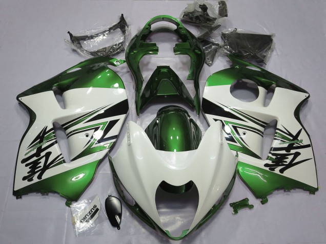 Carenados Moto Suzuki GSXR 1300 1996-2007 - Blanco Brillante Verde