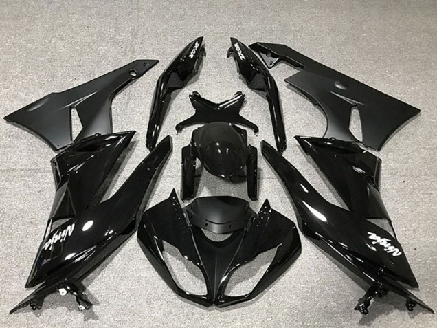 Carenado Moto Kawasaki ZX6R 2009-2012 - Negro Brillante Negro Mate