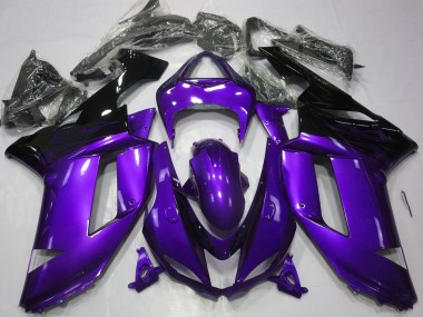 Carenados Moto Kawasaki ZX6R 2007-2008 - Púrpura Brillante Negro