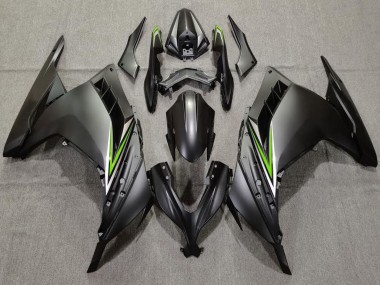 Carenados Moto Kawasaki Ninja 300 2013-2024 - Negro Mate Verde
