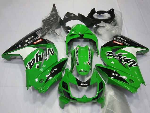 Carenados Moto Kawasaki Ninja 250 2008-2012 - Verde Blanco Negro