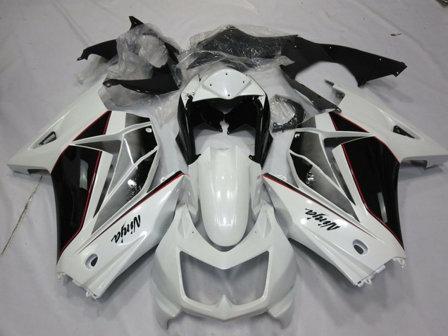 Carenados Moto Kawasaki Ninja 250 2008-2012 - Blanco Negro Brillante
