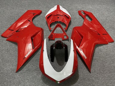 Carenados Moto Ducati 1198 2007-2014 - Rojo Blanco Negro