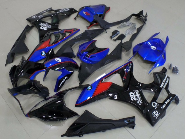 Carenados Moto BMW S1000RR 2009-2014 - Azul Rojo Negro Brillante Castrol