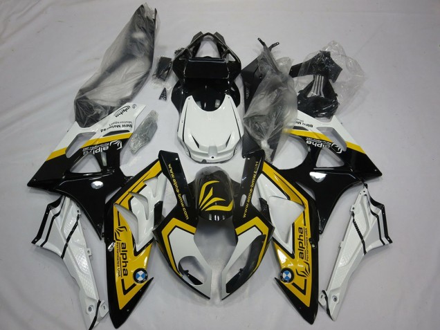 Carenados Moto BMW S1000RR 2009-2014 - Blanco Amarillo Negro Brillante