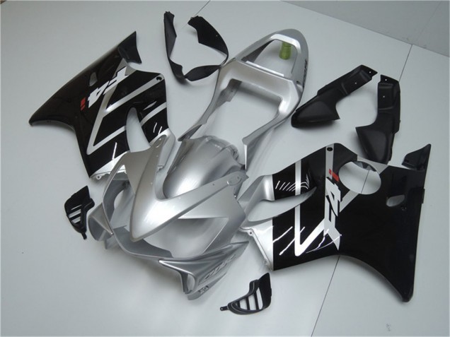 Carenado Moto Honda CBR600 F4i 2001-2003 - Plata Negro Brillante