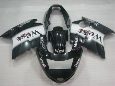 Carenados Moto Honda CBR1100XX Blackbird 1996-2007 - Negro Brillante Blanco West