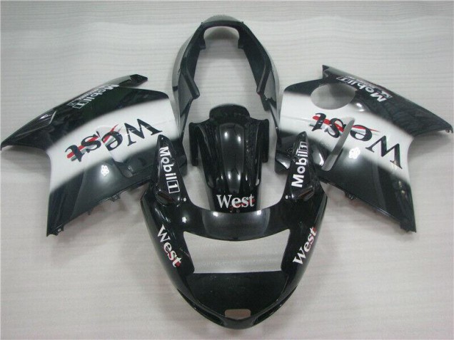 Carenados Moto Honda CBR1100XX Blackbird 1996-2007 - Negro Brillante Blanco West