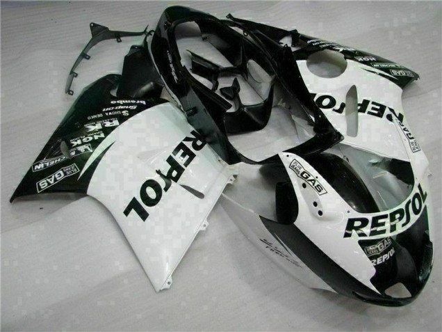 Carenados Moto Honda CBR1100XX Blackbird 1996-2007 - Blanco Negro Brillante Repsol