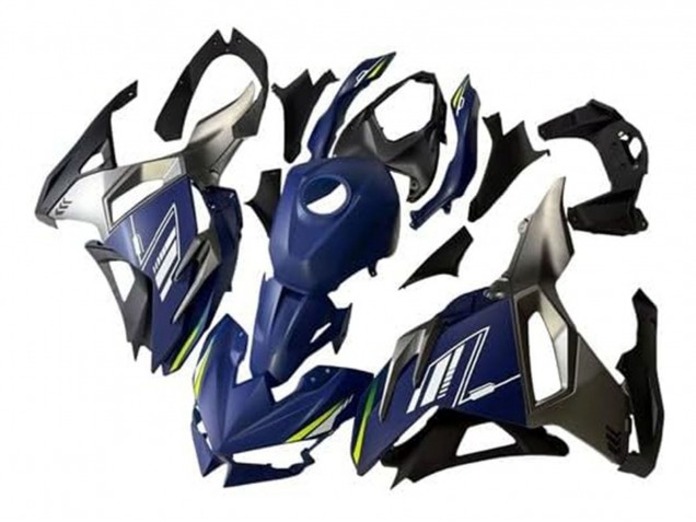 Carenados Moto Kawasaki Ninja 500 EX500R 2024-2025 - Azul Blanco Amarillo Plata Negro