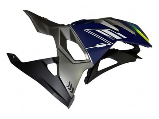 Carenados Moto Kawasaki Ninja 500 EX500R 2024-2025 - Azul Blanco Amarillo Plata Negro