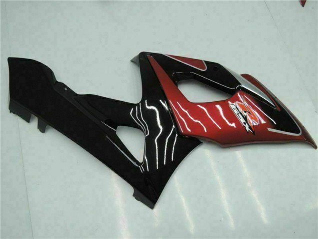 Carenados Moto Suzuki GSXR 1000 2005-2006 - Rojo Plata Negro Brillante