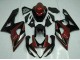 Carenados Moto Suzuki GSXR 1000 2005-2006 - Rojo Plata Negro Brillante