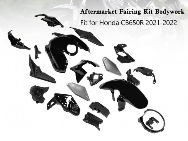 Carenados Moto Honda CB650R 2019-2022 - Negro Brillante