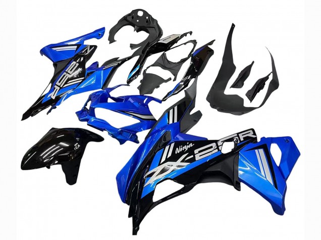 Carenados Moto Kawasaki ZX25R ZX-25R 2019-2025 - Azul Blanco Negro Mate