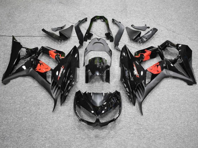 Carenados Moto Kawasaki Z1000SX 2010-2016 - Negro Brillante Negro Mate Rojo Bull