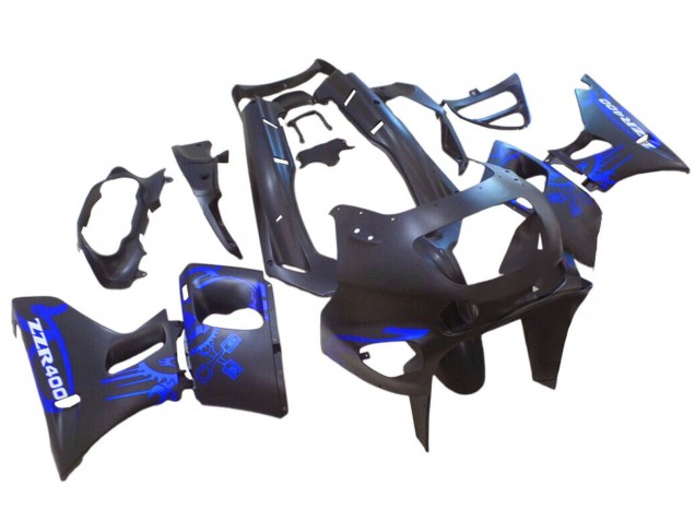 Carenados Moto Kawasaki ZZR400 1993-2007 - Negro Mate Azul
