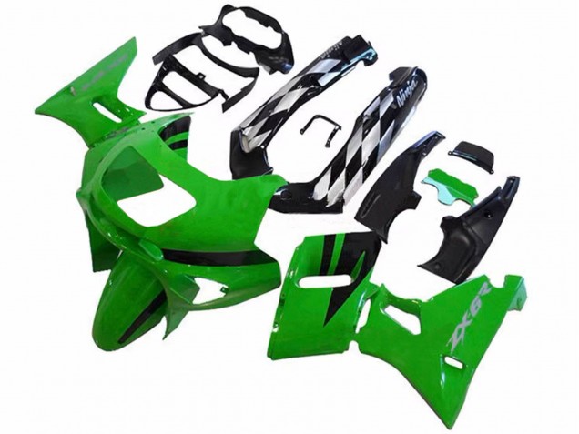 Carenados Moto Kawasaki ZZR400 1993-2007 - Verde Negro Brillante
