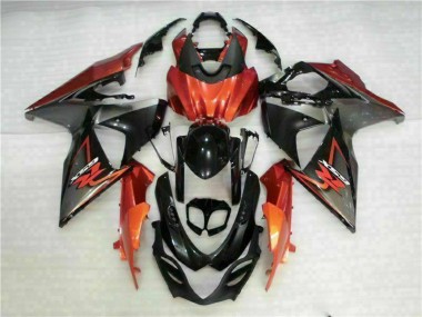 Carenados Moto Suzuki GSXR 1000 2009-2016 - Naranja Negro Brillante